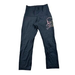 lululemon x SoulCycle Align High-Rise Crop Women 6 Black Nulu Neon Skull W6BHCYS